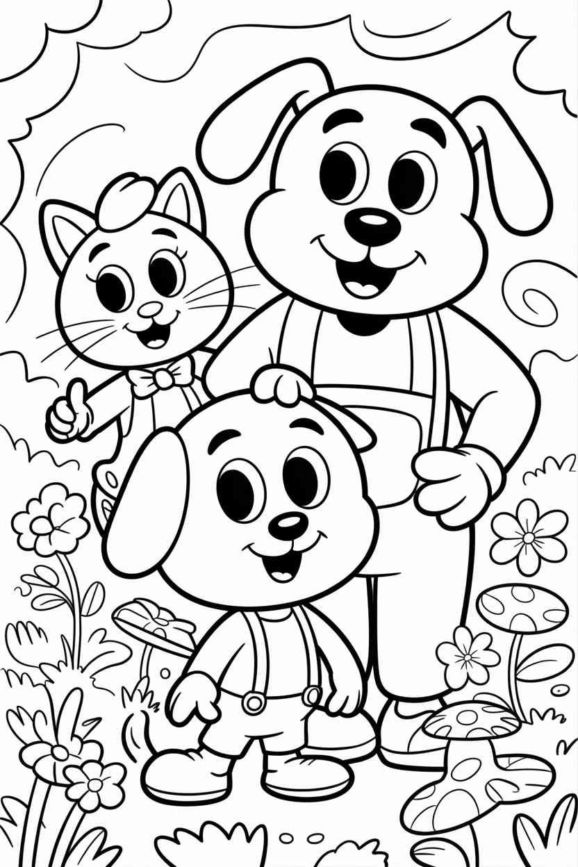Cartoon character - Cartoon Character Coloring Page Free Printable — Fun, Easy, and Kid-Approved! (4)