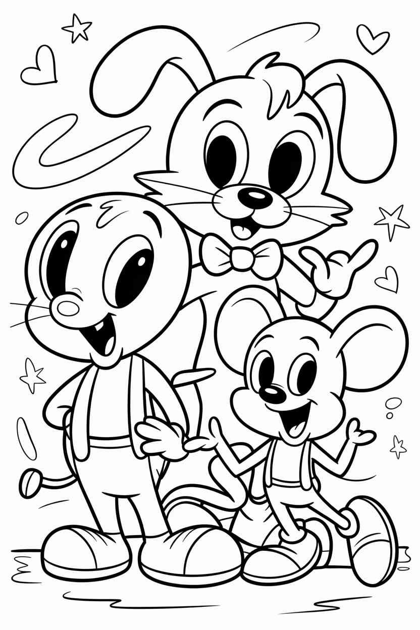 Cartoon character - Cartoon Character Coloring Page Free Printable — Fun, Easy, and Kid-Approved! (7)