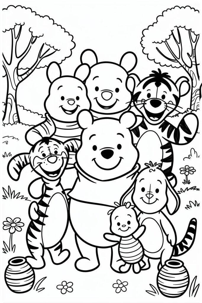 Cartoon Design 11 - Cute Cartoon Coloring Pages Free Printable for Kids