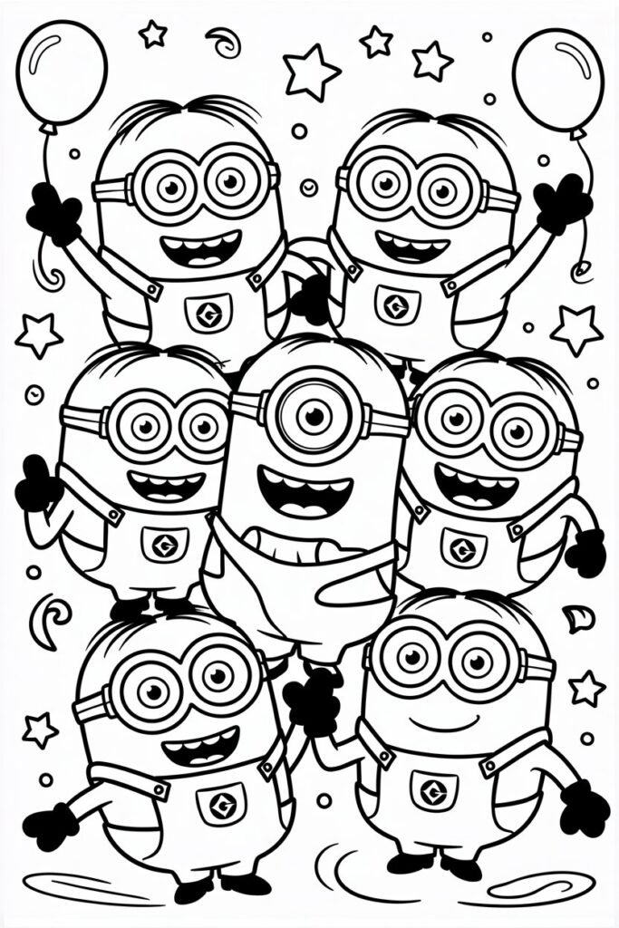 Cartoon Design 12 - Cute Cartoon Coloring Pages Free Printable for Kids