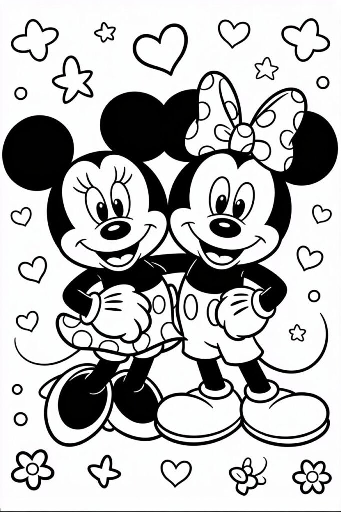 Cartoon Design 13 - Cute Cartoon Coloring Pages Free Printable for Kids