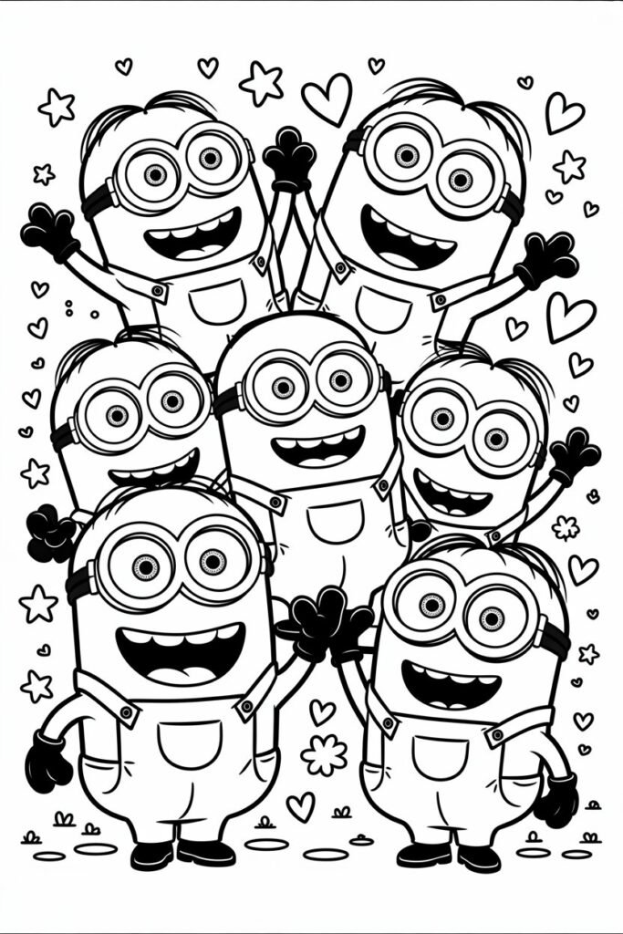 Cartoon Design 5 - Cute Cartoon Coloring Pages Free Printable for Kids
