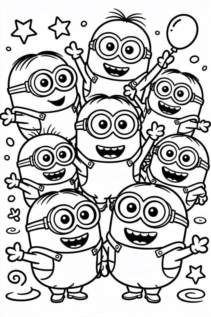 Cartoon Design 8 - Cute Cartoon Coloring Pages Free Printable for Kids