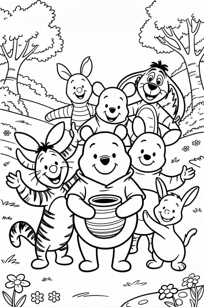 Cartoon Design 9 - Cute Cartoon Coloring Pages Free Printable for Kids