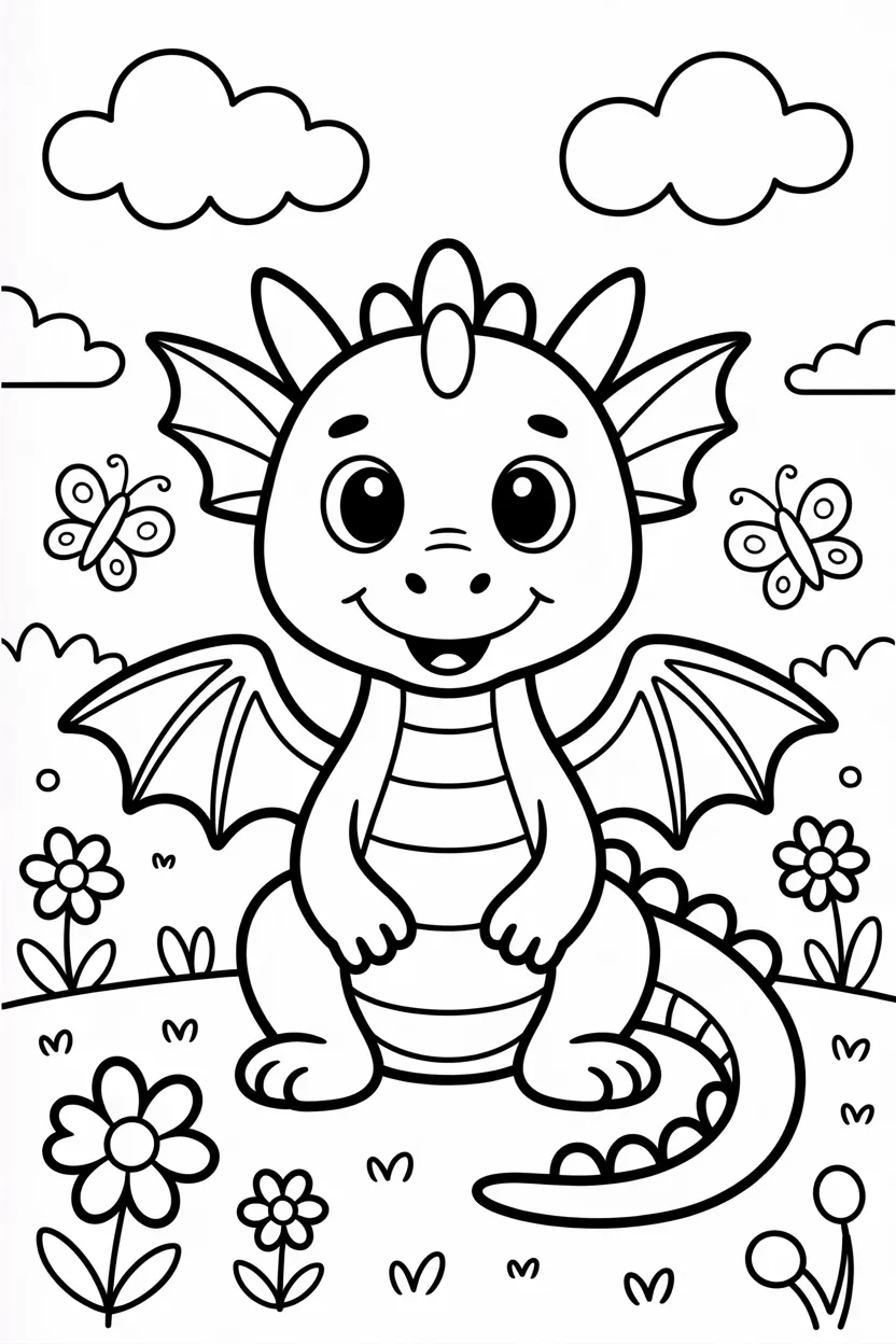 Cartoon dinosaur Design 3 - Cartoon dinosaur coloring pages free printable - Cute Dino
