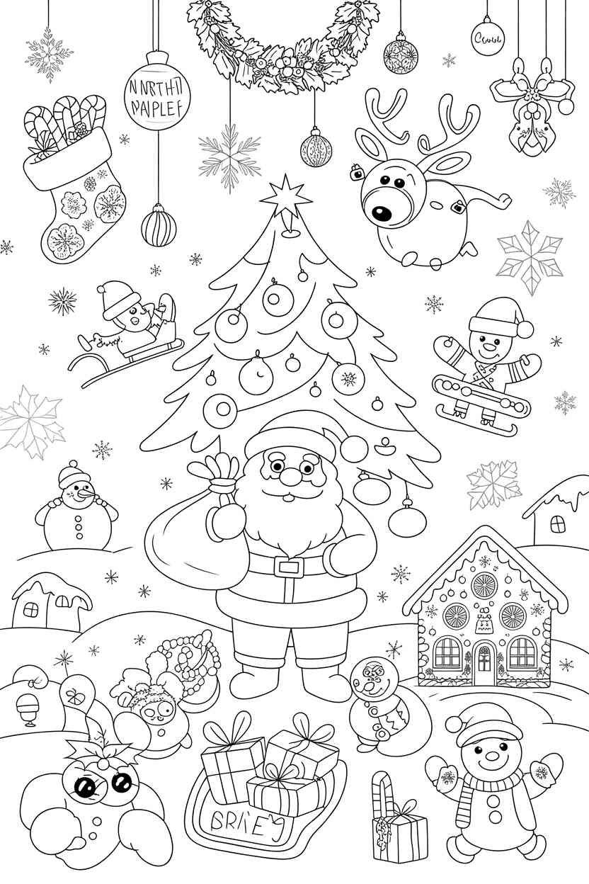 Christmas magical - Christmas Coloring Pages: A Magical Holiday Activity for All Ages (2)