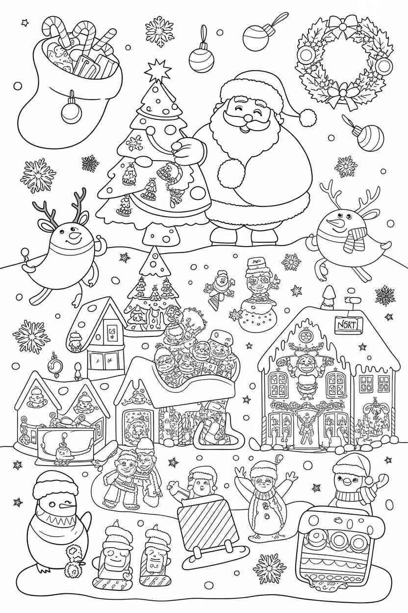 Christmas magical - Christmas Coloring Pages: A Magical Holiday Activity for All Ages (3)