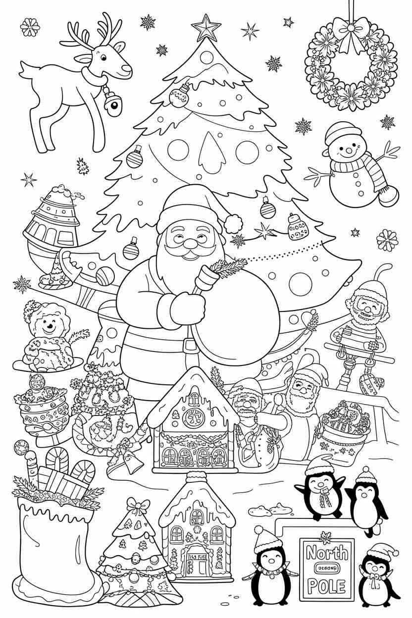 Christmas magical - Christmas Coloring Pages: A Magical Holiday Activity for All Ages (4)