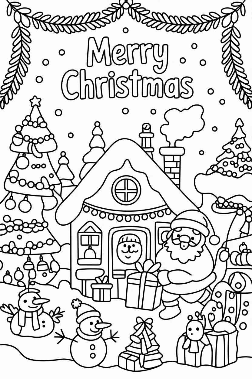 Christmas - Christmas Coloring Pages Free Printable: A Fun Holiday Activity for Kids