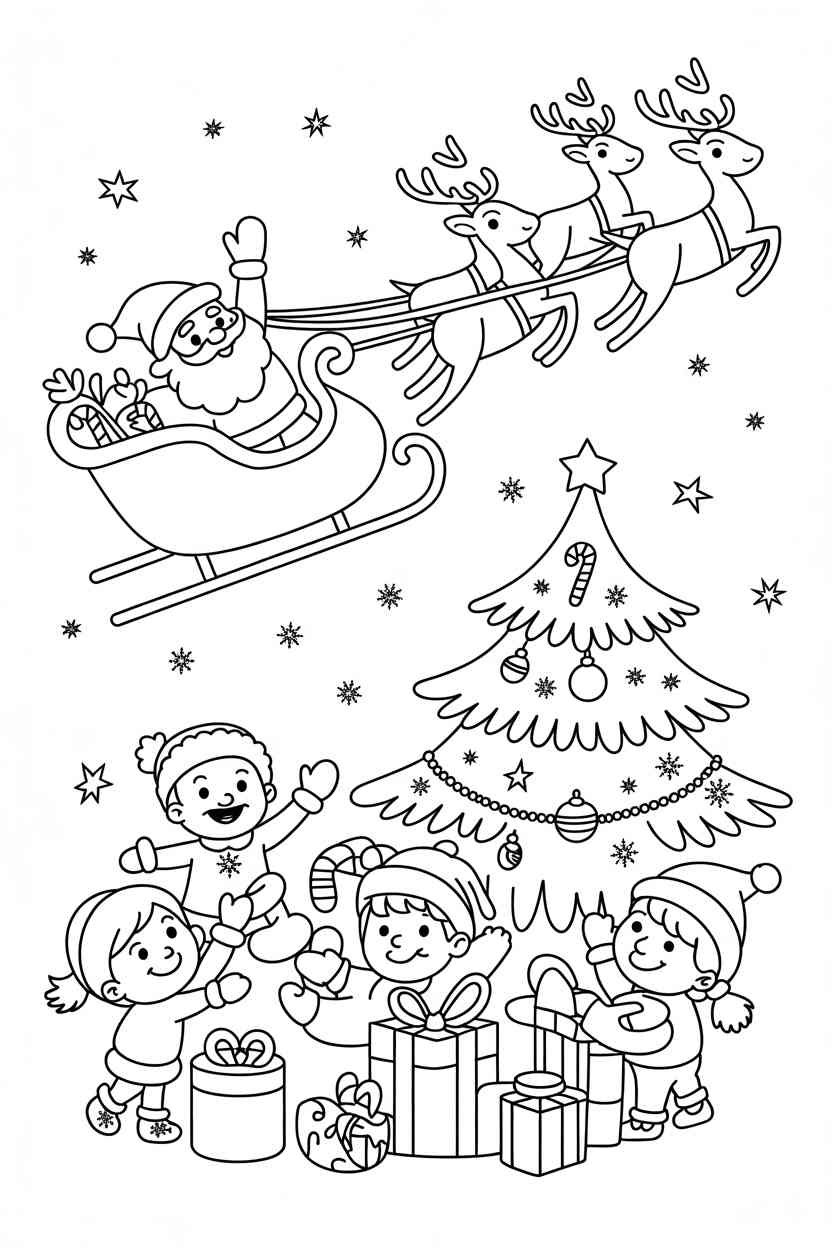 Christmas - Christmas Coloring Pages Free Printable: A Fun Holiday Activity for Kids (3)