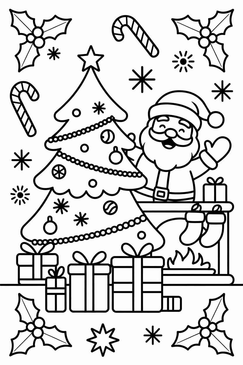 Christmas - Christmas Coloring Pages Free Printable – Festive Fun for Kids of All Ages! (3)