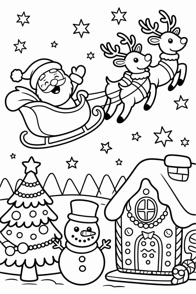Christmas - Christmas Coloring Pages Free Printable – Festive Fun for Kids of All Ages! (4)