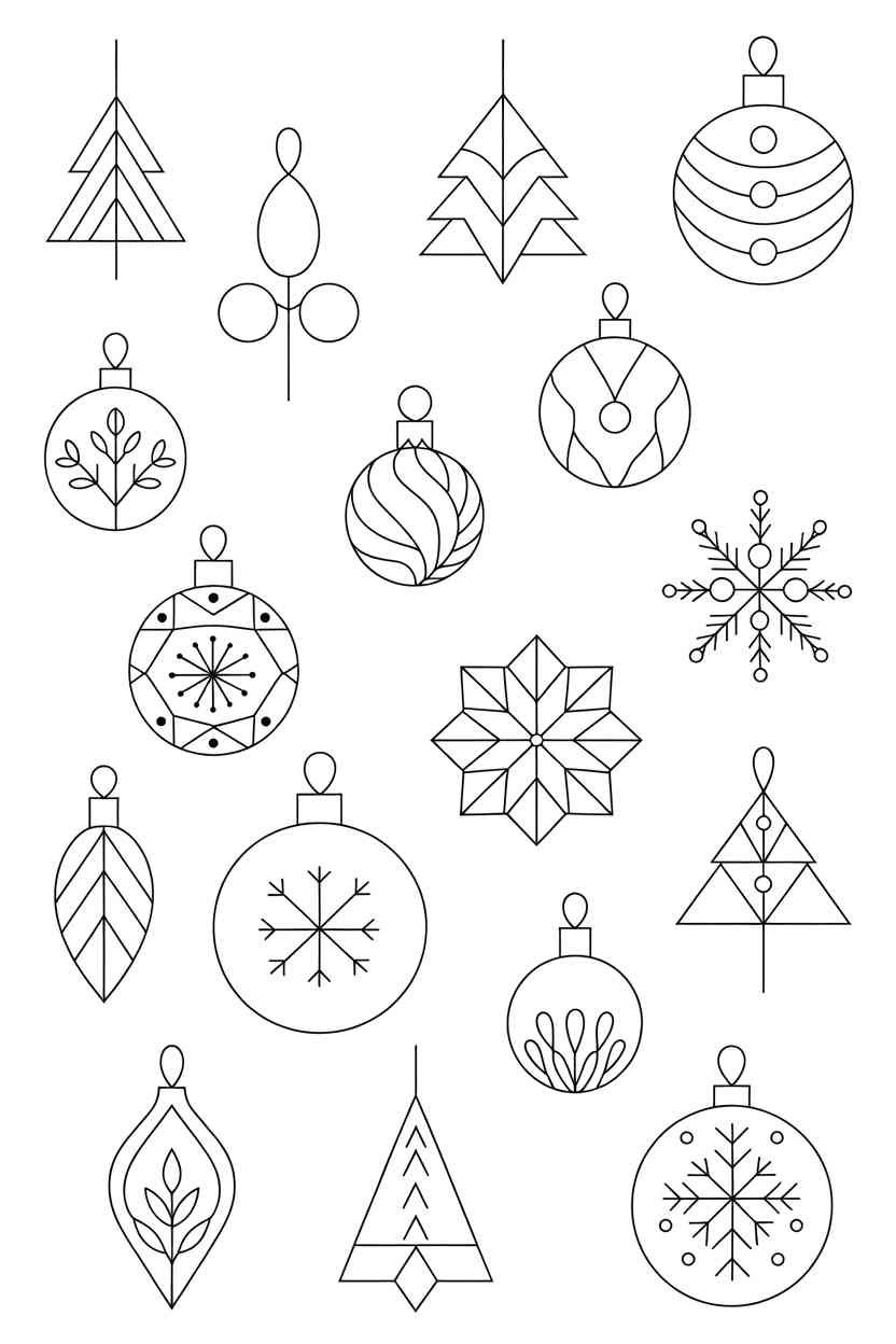 Christmas ornaments - Christmas Ornaments Coloring Pages: A Festive Way to Celebrate Creativity