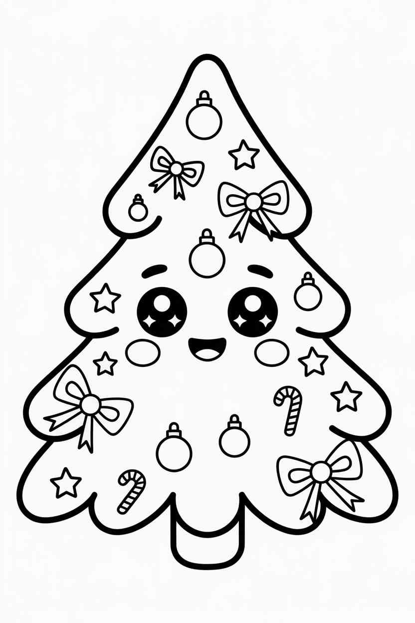 Christmas tree - Christmas Tree Coloring Pages Free Printable – Fun Holiday Activities for Kids & Classrooms (2)
