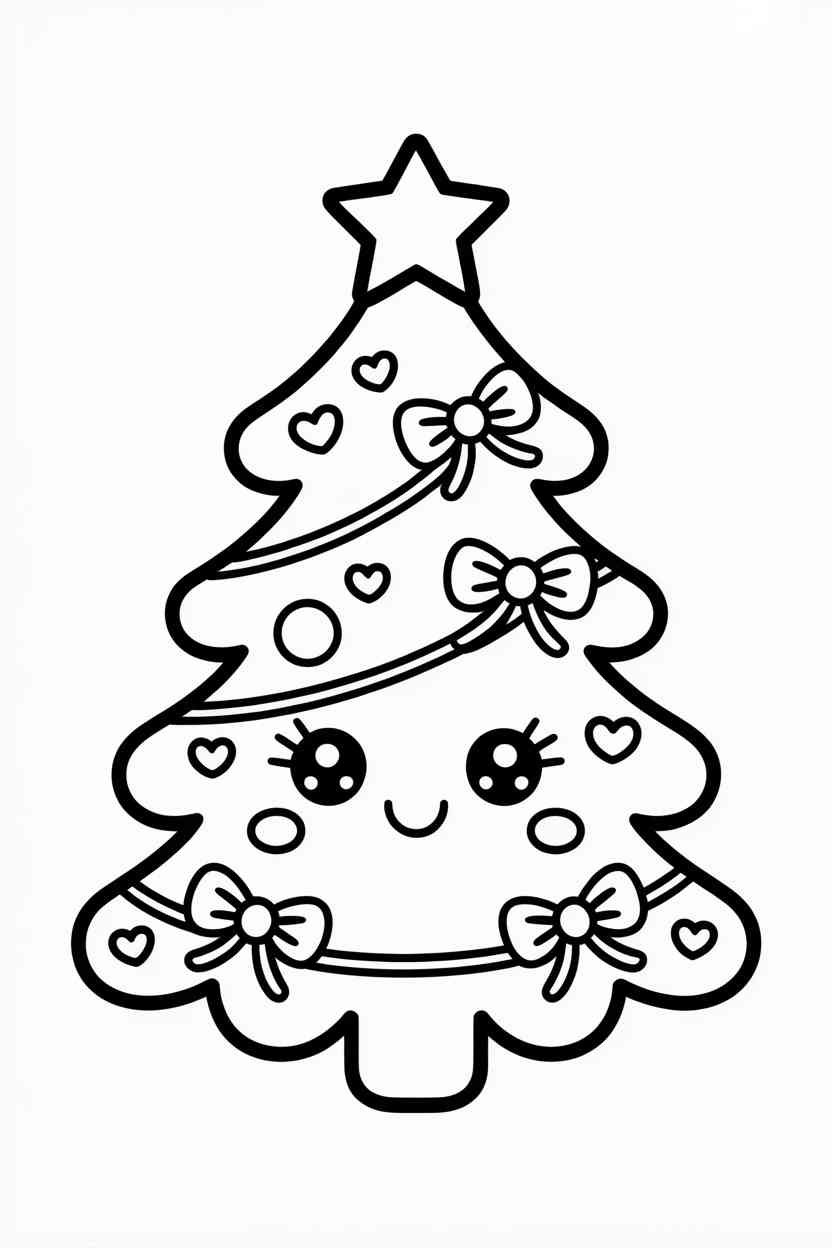 Christmas tree - Christmas Tree Coloring Pages Free Printable – Fun Holiday Activities for Kids & Classrooms (3)