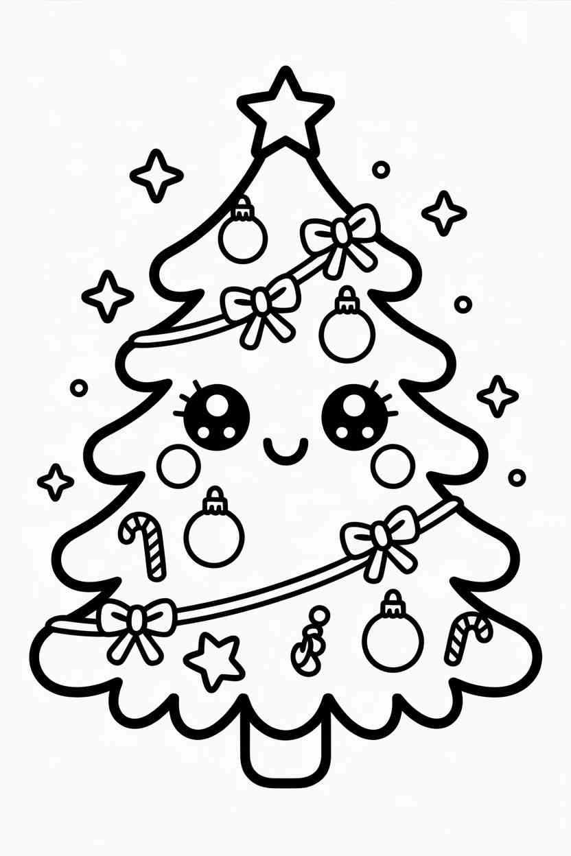 Christmas tree - Christmas Tree Coloring Pages Free Printable – Fun Holiday Activities for Kids & Classrooms (4)