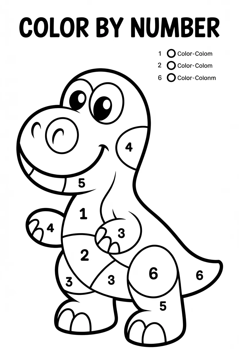 Color numbers activity Design 1 - Color by Numbers Activity Pages Free Printable for