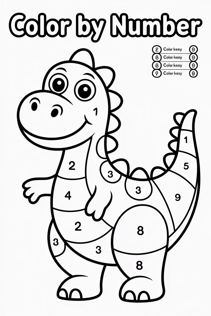 Color numbers activity Design 4 - Color by Numbers Activity Pages Free Printable for