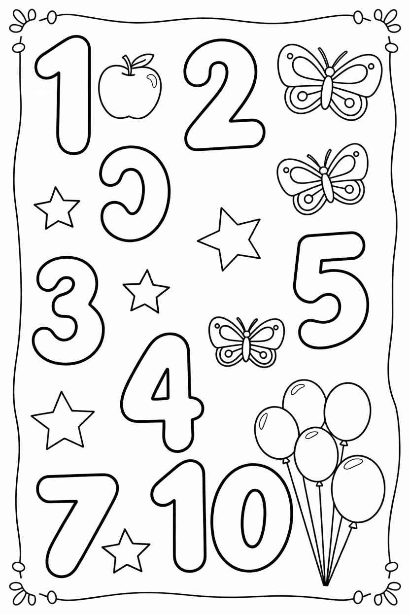 Counting - Free Printable Counting Coloring Pages: Fun Learning for Kids