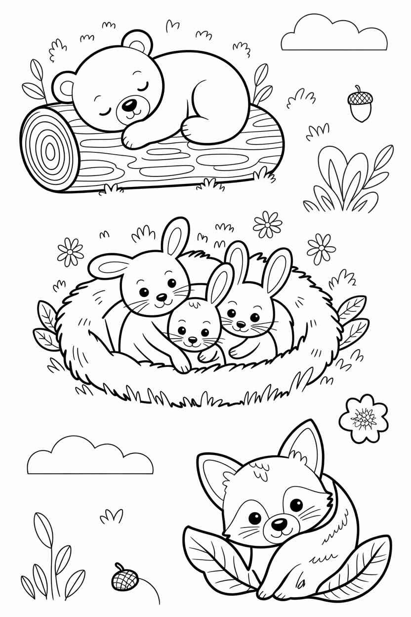 Cozy animal - Free Printable Cozy Animal Coloring Pages (A Relaxing Collection for All Ages!)