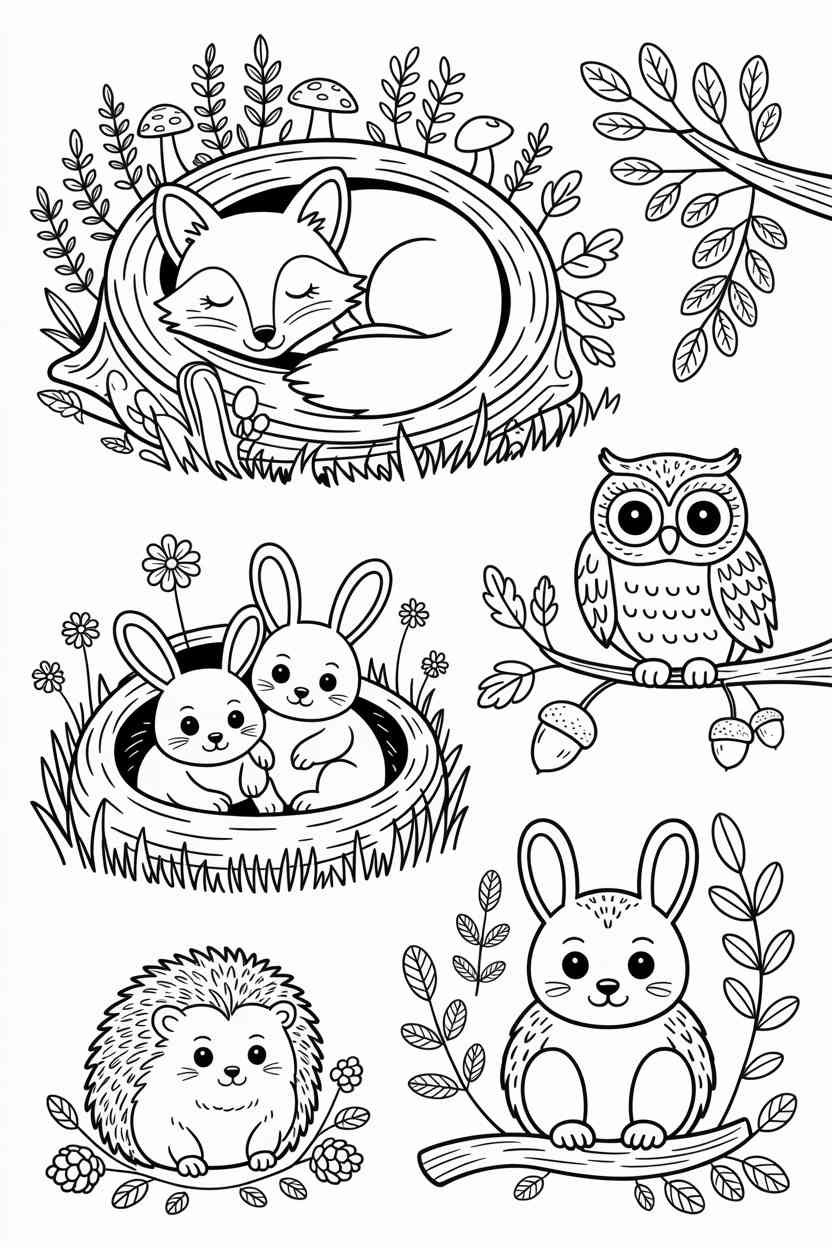Cozy animal - Free Printable Cozy Animal Coloring Pages (A Relaxing Collection for All Ages!) (3)