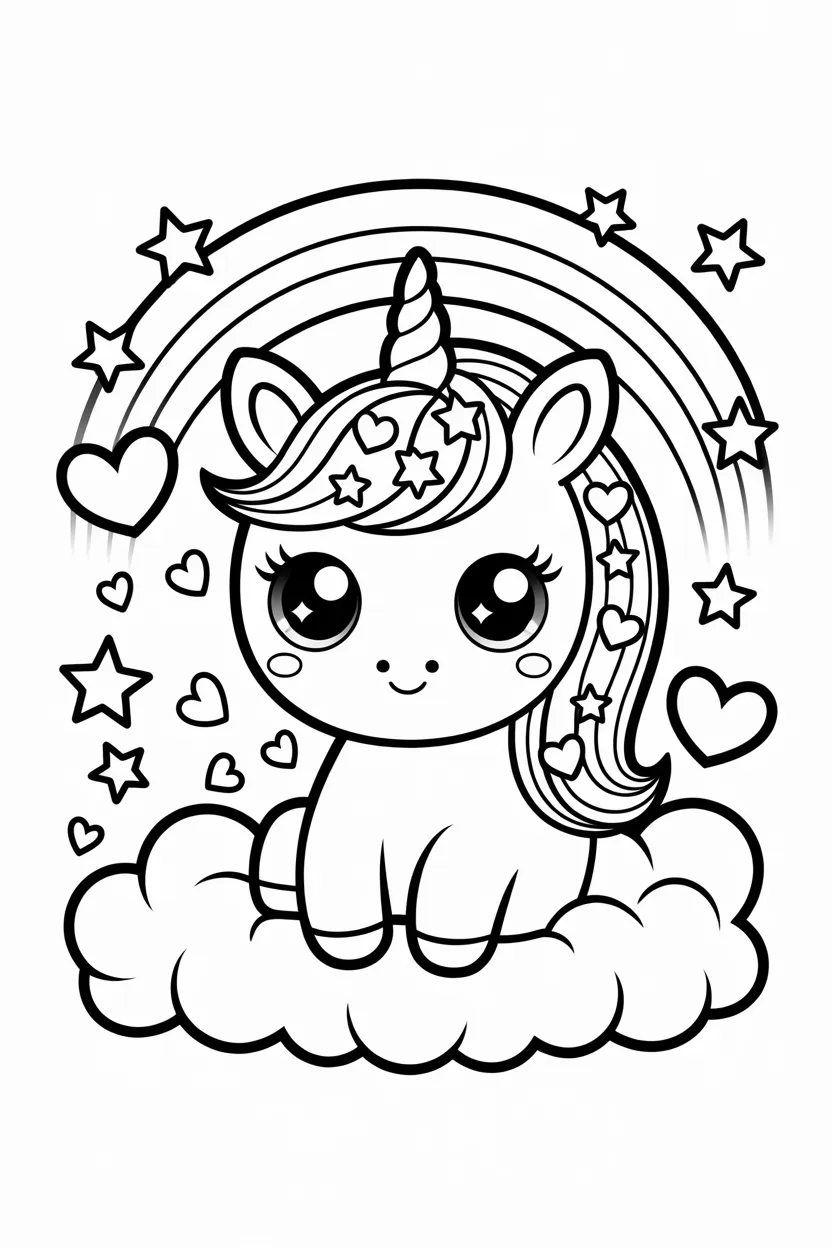 Cute aesthetic animals Design 2 - Cute Aesthetic Animals Coloring Pages Free Printable