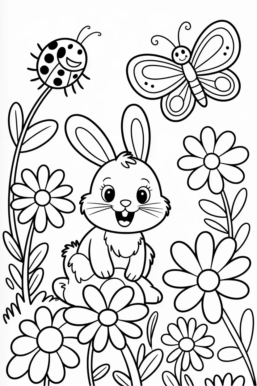Cute aesthetic animals Design 3 - Cute Aesthetic Animals Coloring Pages Free Printable