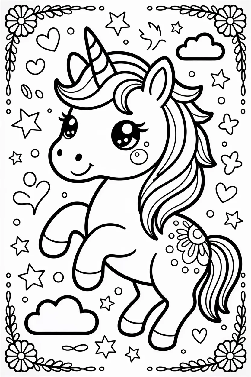 Cute aesthetic animals Design 4 - Cute Aesthetic Animals Coloring Pages Free Printable