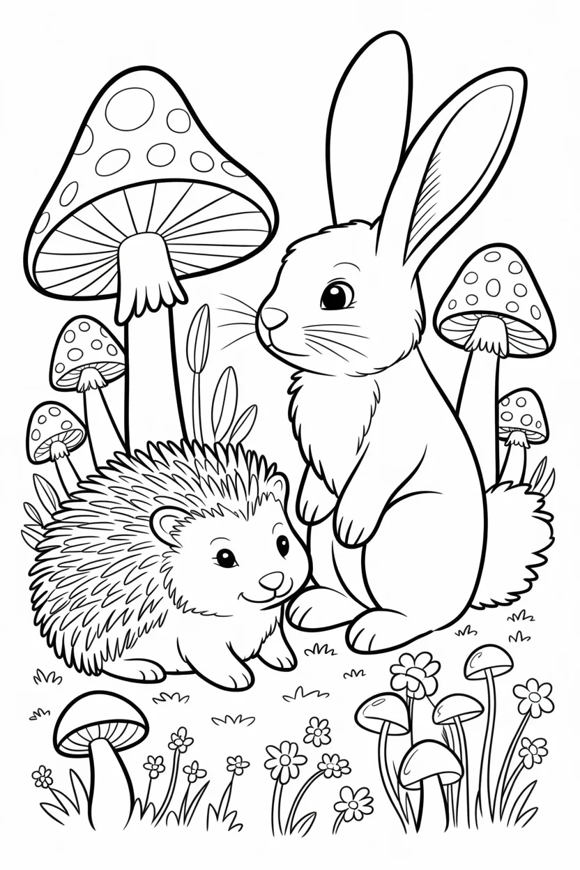 Cute animals Design 1 - Cute Animals Coloring Pages Free Printable - Kids Love
