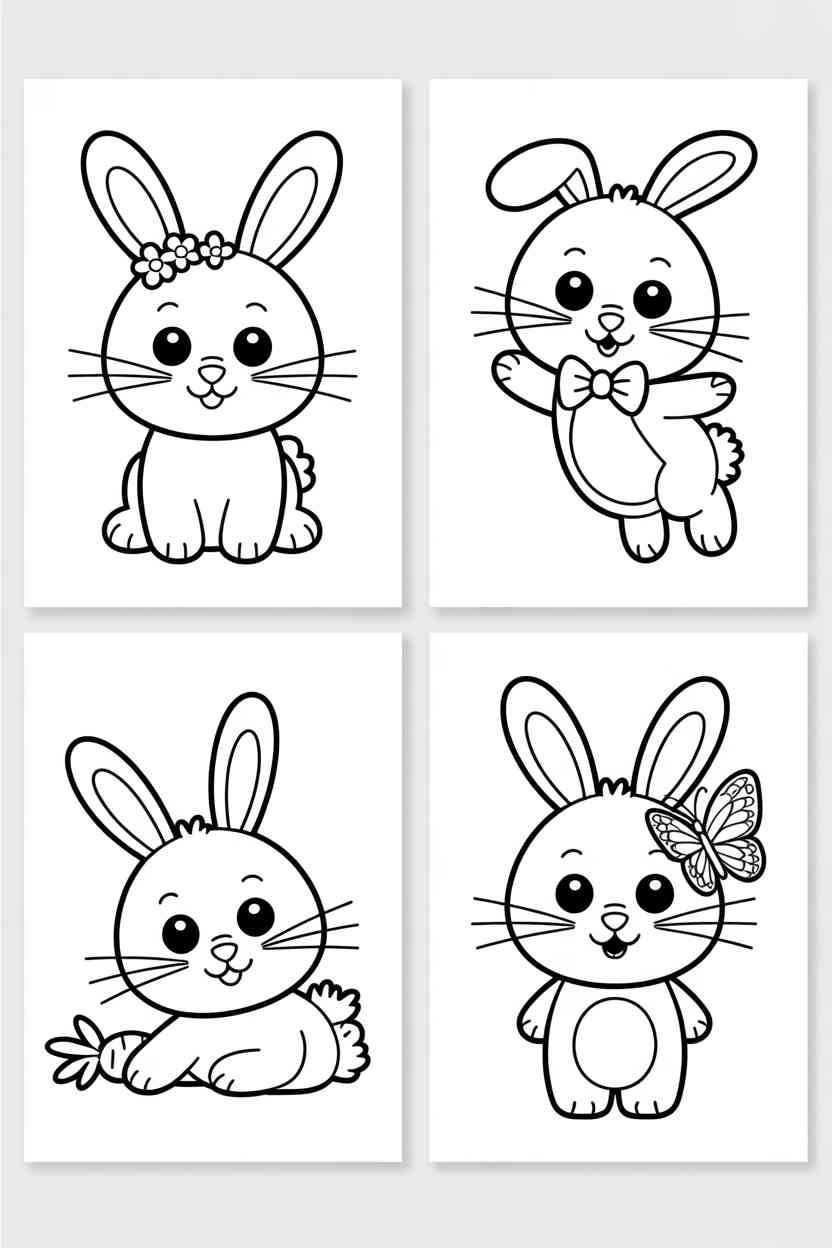 Cute bunny - Cute Bunny Coloring Pages Free Printable — Fun, Adorable, and Perfect for Kids