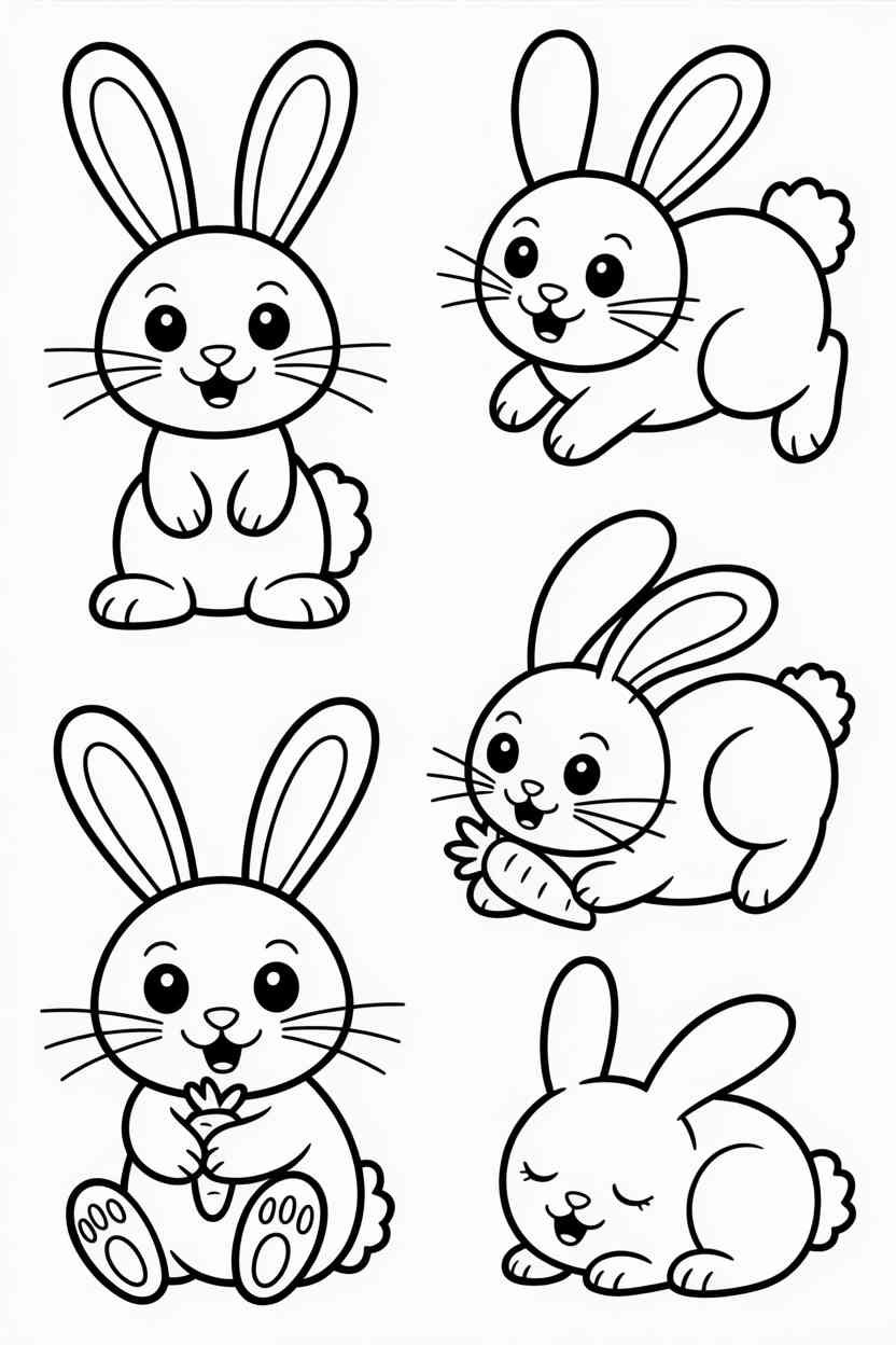 Cute bunny - Cute Bunny Coloring Pages Free Printable — Fun, Adorable, and Perfect for Kids (3)