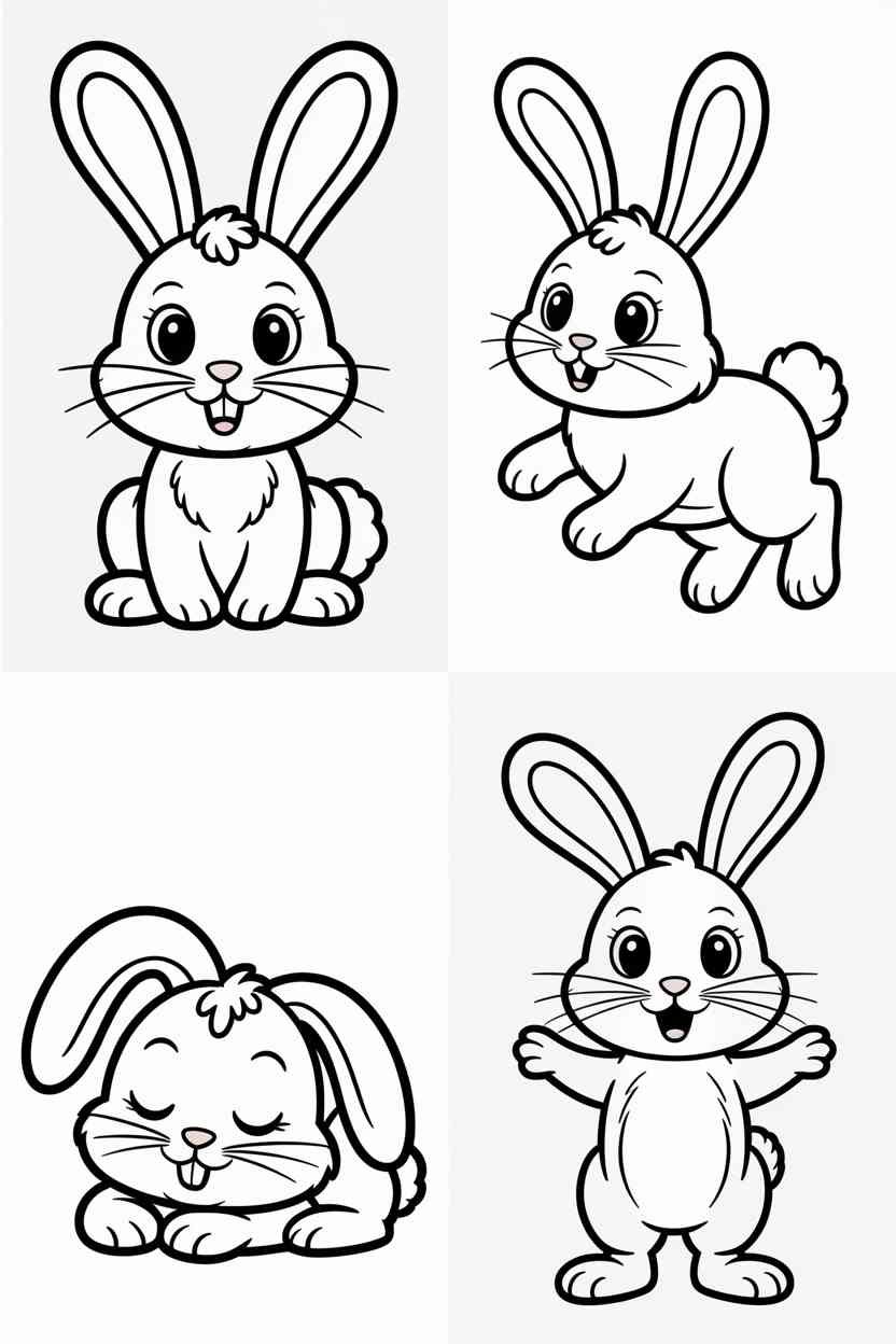 Cute bunny - Cute Bunny Coloring Pages Free Printable — Fun, Adorable, and Perfect for Kids (4)