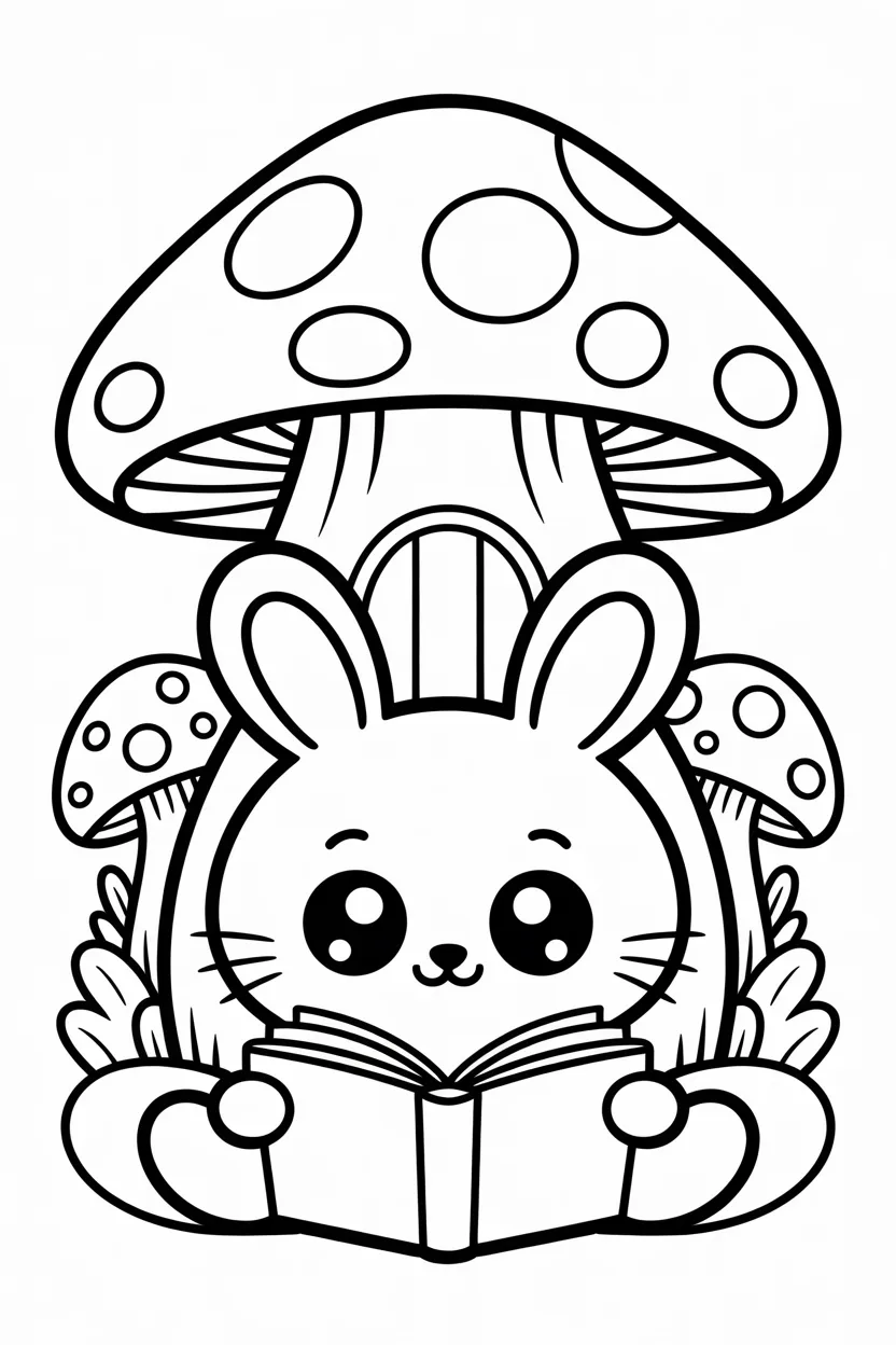 Cute bunny Design 4 - Cute Bunny Coloring Pages Free Printable - Adorable