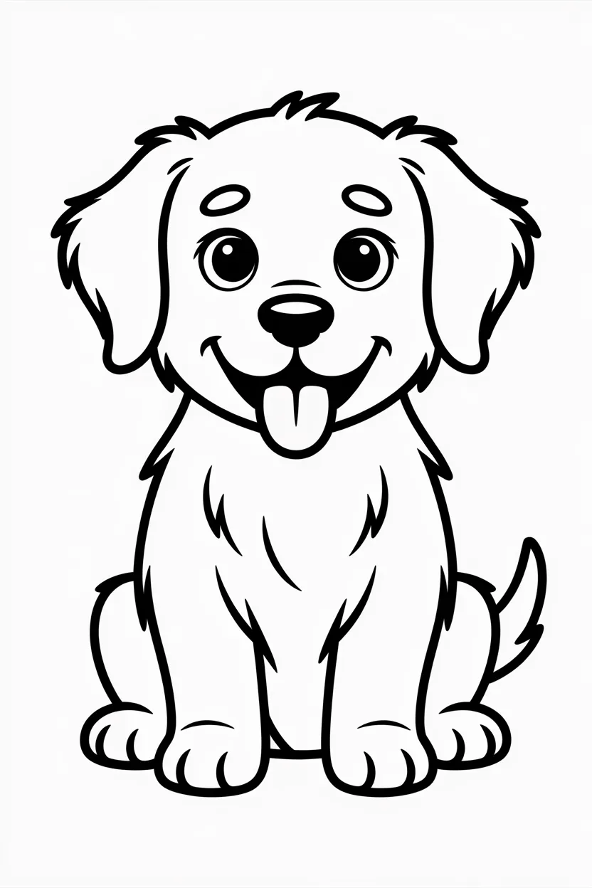 Cute dog Design 1 - Cute Dog Coloring Pages Free Printable