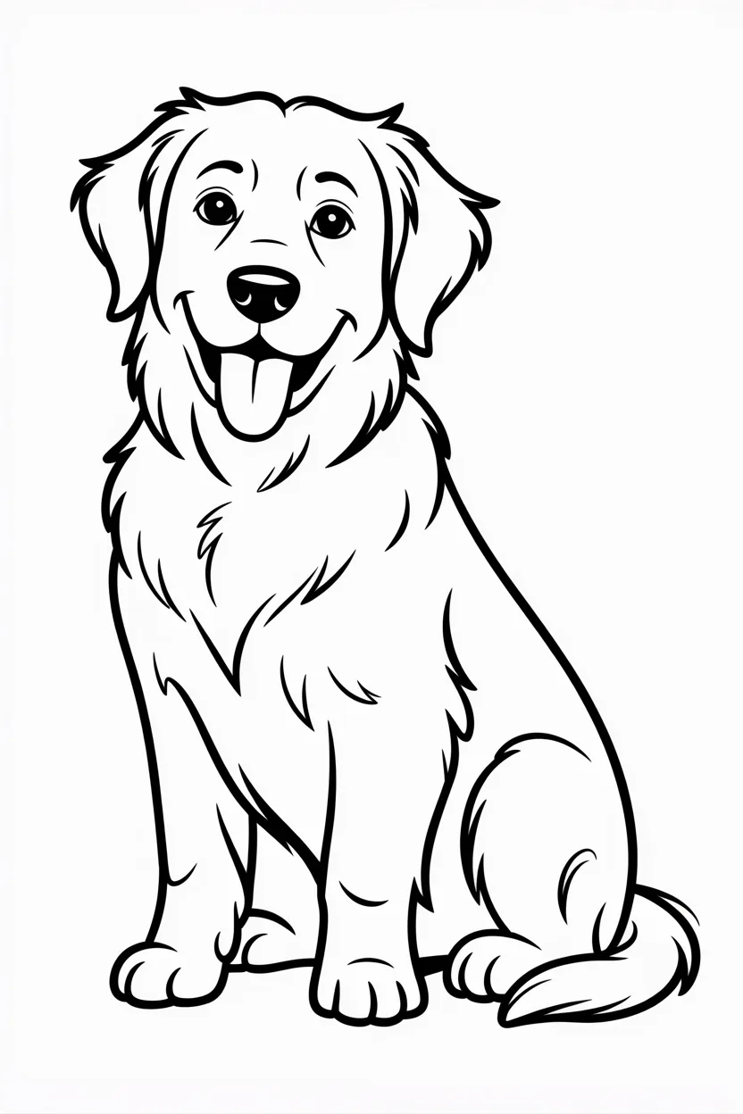 Cute dog Design 1 - Cute Dog Coloring Pages Free Printable (2)