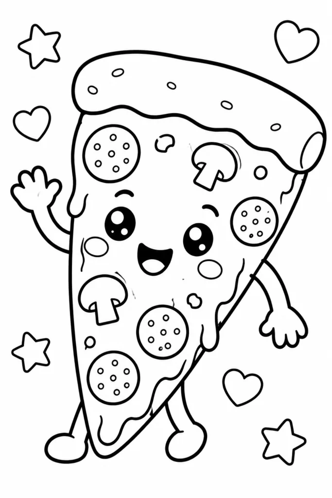 Cute food Design 12 - Cute Food Coloring Pages Free Printable