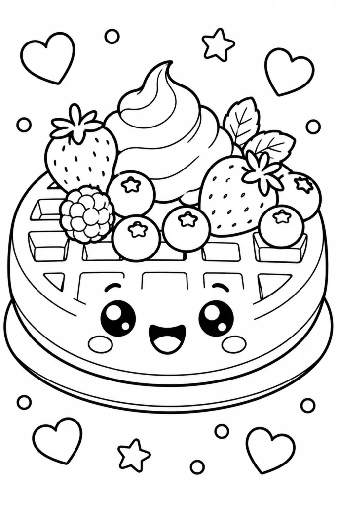 Cute food Design 6 - Cute Food Coloring Pages Free Printable