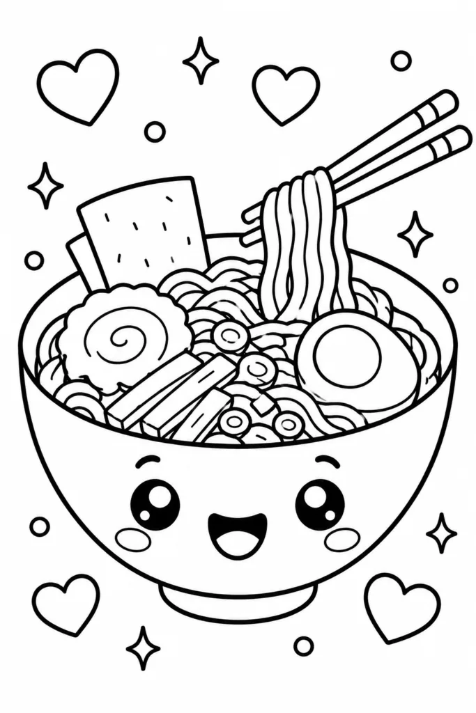 Cute food Design 8 - Cute Food Coloring Pages Free Printable