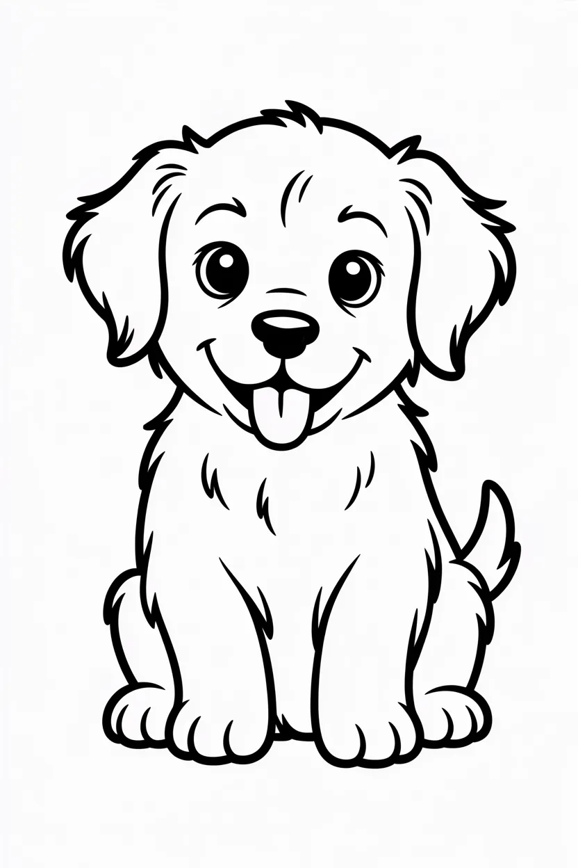 Cute puppy running - Cute Puppy Coloring Pages Free Printable for Kids