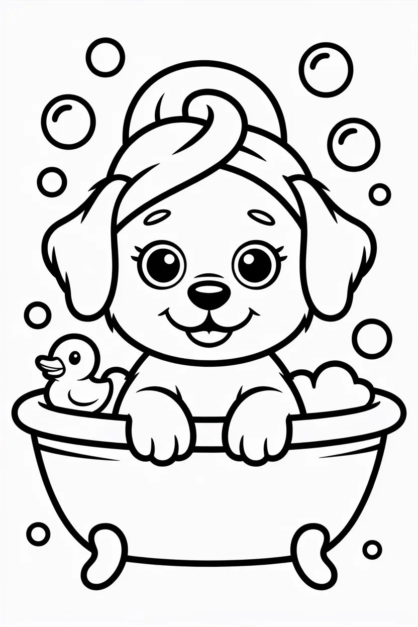 Cute puppy bow - Cute Puppy Coloring Pages Free Printable for Kids