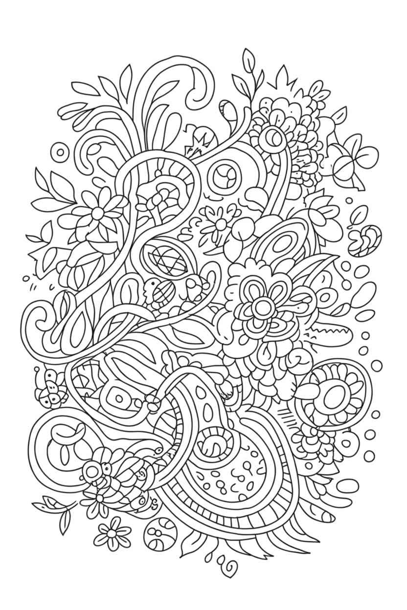 Doodle art - Beautiful Doodle Art Coloring Pages Free Printable Designs for Relaxation (2)