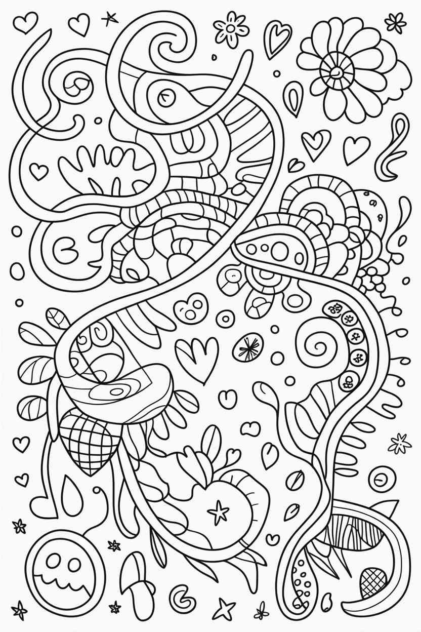 Doodle art - Beautiful Doodle Art Coloring Pages Free Printable Designs for Relaxation (3)