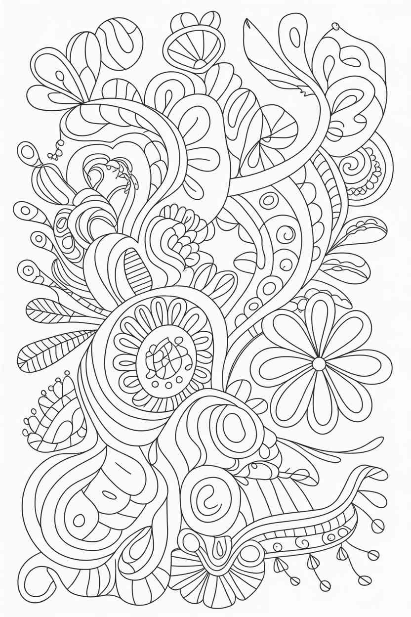 Doodle art - Beautiful Doodle Art Coloring Pages Free Printable Designs for Relaxation (4)