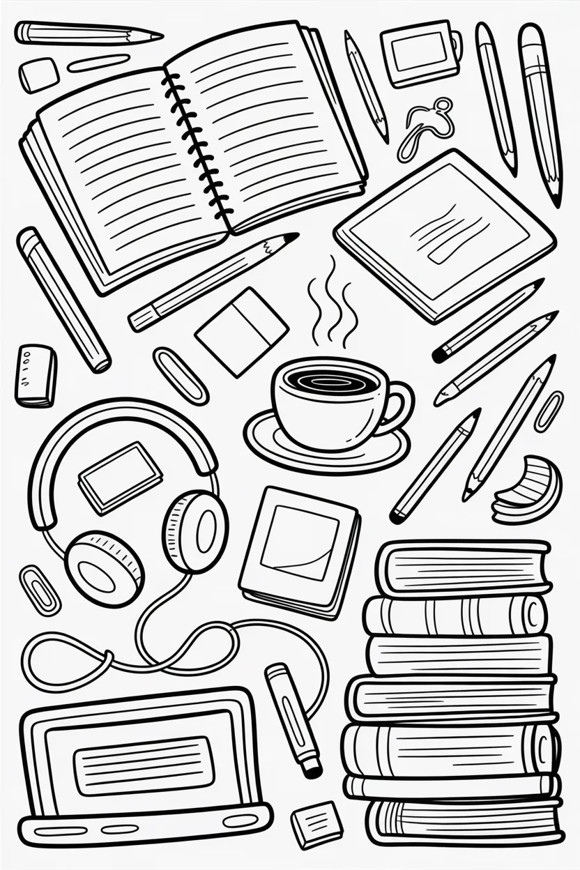 Doodle Design 1 - Doodle Coloring Pages Free Printable for Kids - Creative