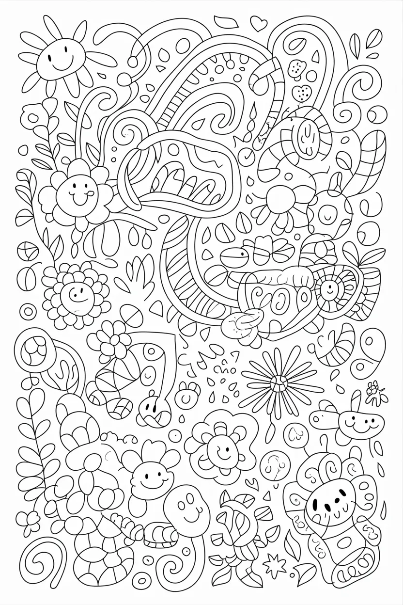 Doodle geometric - Doodle Coloring Pages Free Printable