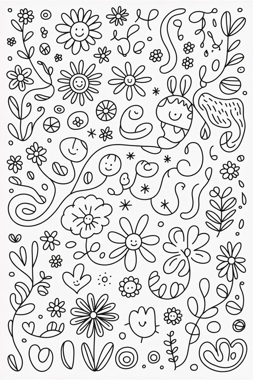 Doodle Coloring Pages Free Printable