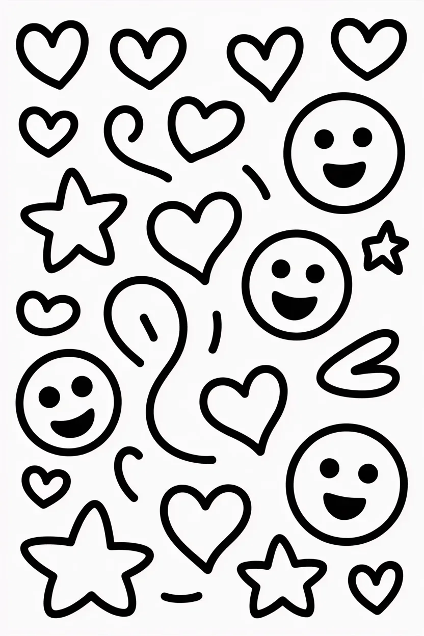 Doodle Design 2 - Doodle Coloring Pages Free Printable - Cute