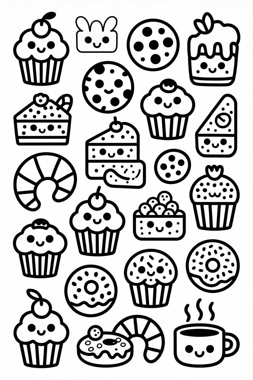 Doodle Design 1 - Doodle Coloring Pages Free Printable for Kids - Cute
