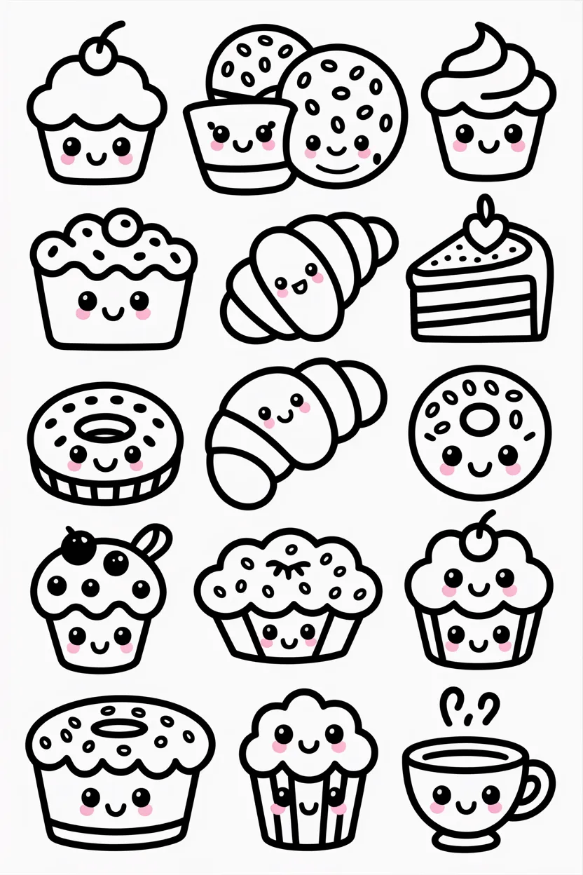 Doodle Design 4 - Doodle Coloring Pages Free Printable for Kids - Cute