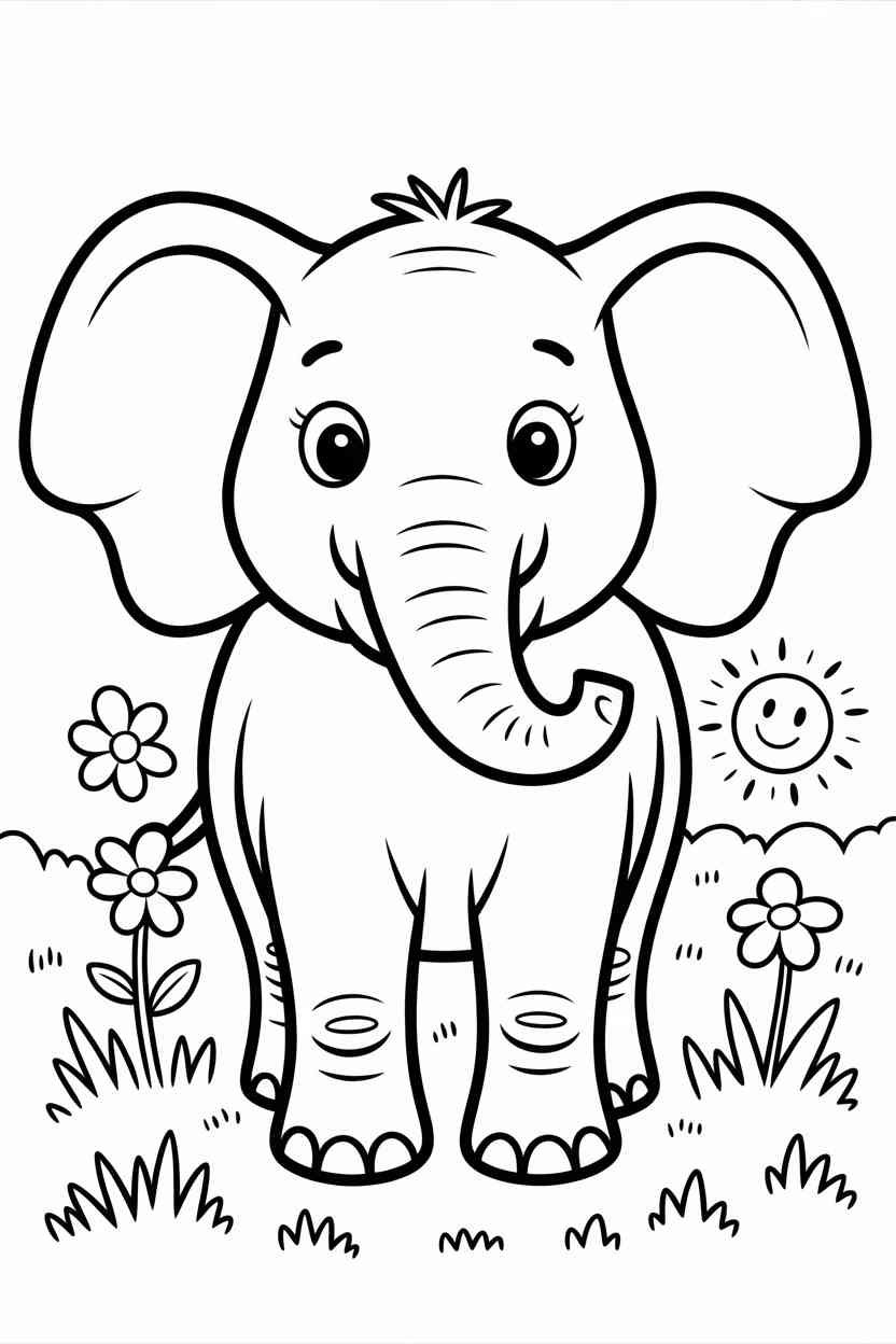 Elephant fun - Elephant Coloring Pages Printable – Fun, Free & Perfect for Kids!